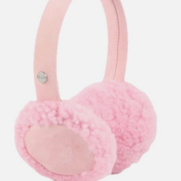 UGG KIDS SHEEPSKIN EARMUFFS, CANDY PINK, New In Gift Box, ONE SIZE - Picture 2 of 3